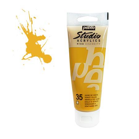 Studio acrylics HV - couleur 35 : jaune de Venise - 100 ml