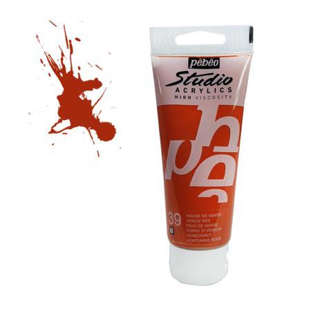 Studio acrylics HV - couleur 39 : rouge de Venise - 100 ml