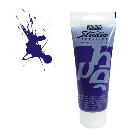 Studio acrylics HV - couleur 47 : violet cobalt foncé - 100 ml