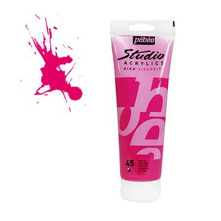 Studio acrylics HV - couleur 45 : rose vif - 100 ml