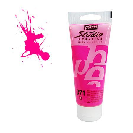 Studio acrylics HV - couleur 371 - rose fluo - 100 ml