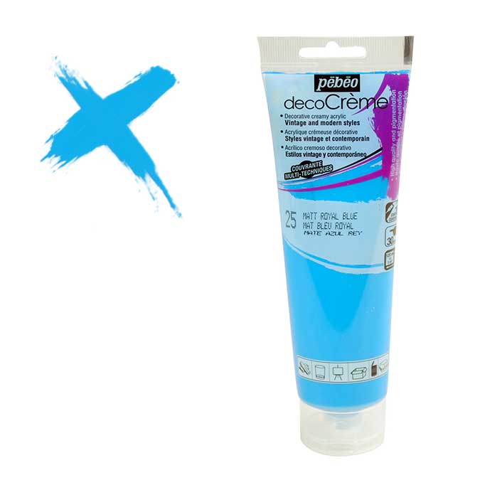 Peinture acrylique decoCrème bleu roy - 120 ml