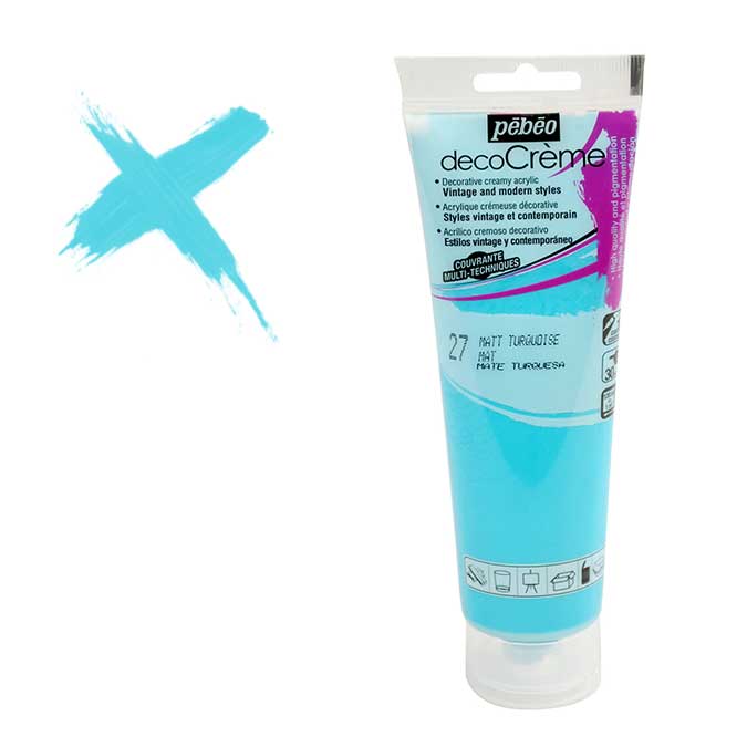 Peinture acrylique decoCrème turquoise - 120 ml