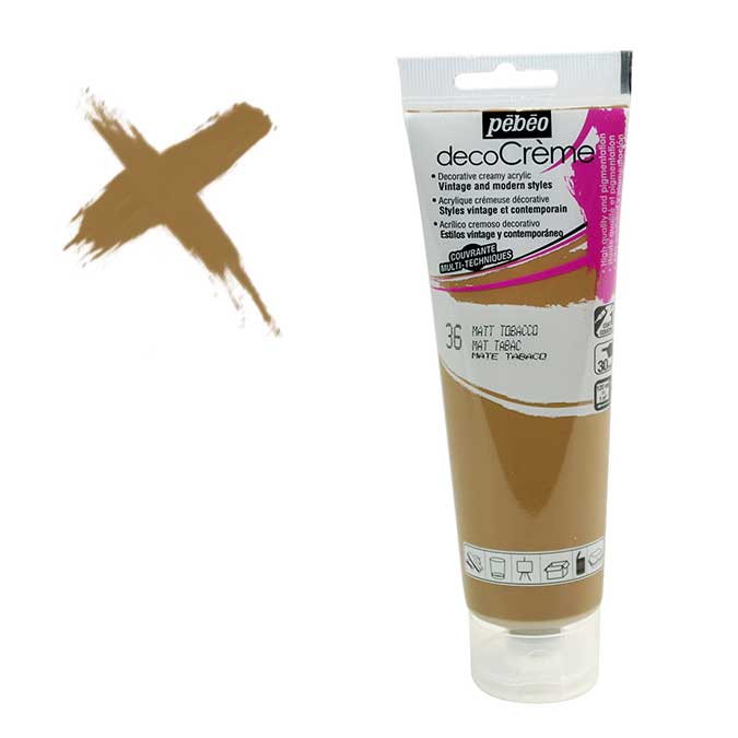 Peinture acrylique decoCrème tabac - 120 ml