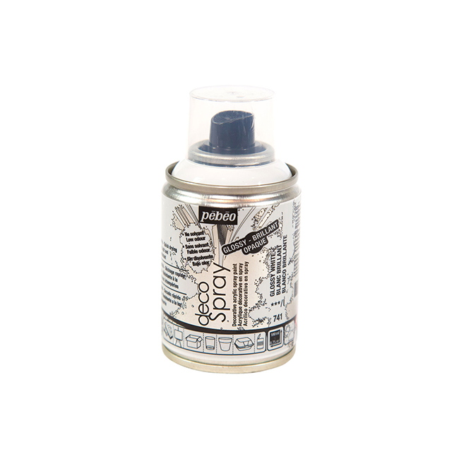 Peinture en bombe DecoSpray blanc brillant - 100 ml