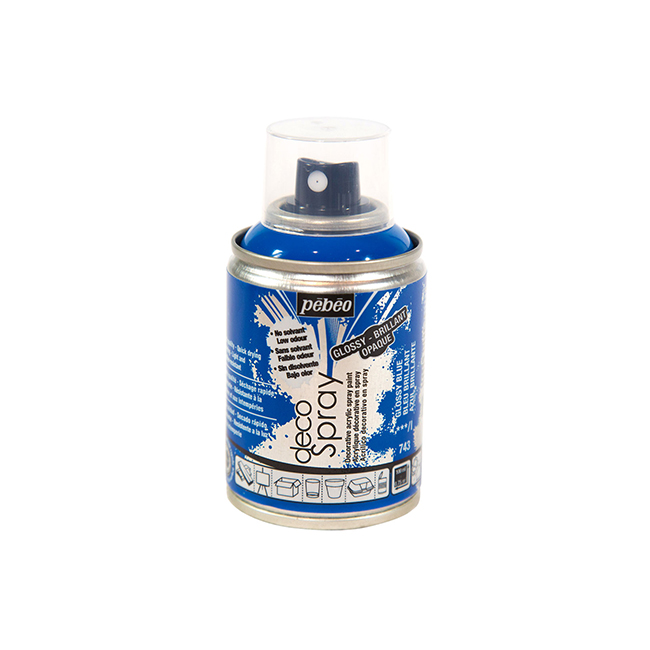 Peinture en bombe DecoSpray bleu brillant - 100 ml