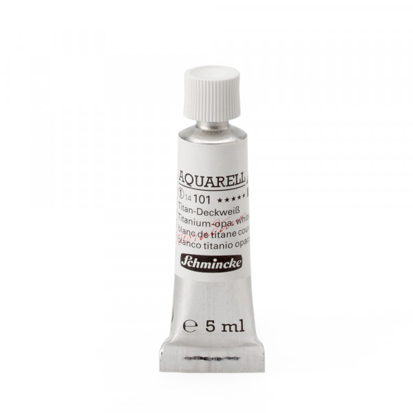 Peinture aquarelle Horadam 5 ml extra-fine 101 - Blanc de titane opaque