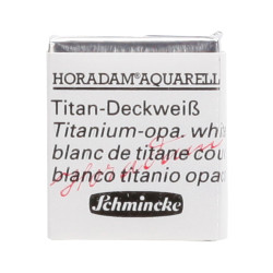 Peinture aquarelle Horadam demi-godet extra-fine 101 - Blanc de titane opaque