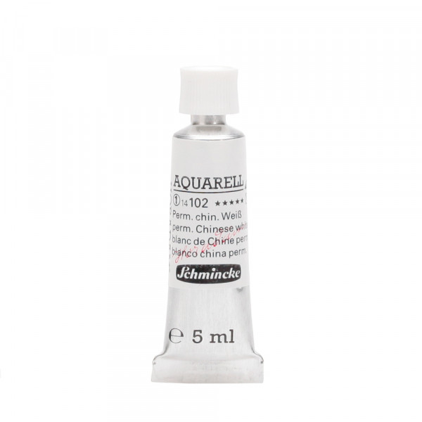 Peinture aquarelle Horadam 5 ml extra-fine 102 - Blanc de Chine permanent