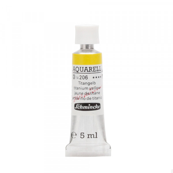 Peinture aquarelle Horadam 5 ml extra-fine 206 - Jaune de titane