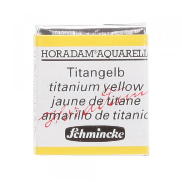 Peinture aquarelle Horadam demi-godet extra-fine 206 - Jaune de titane