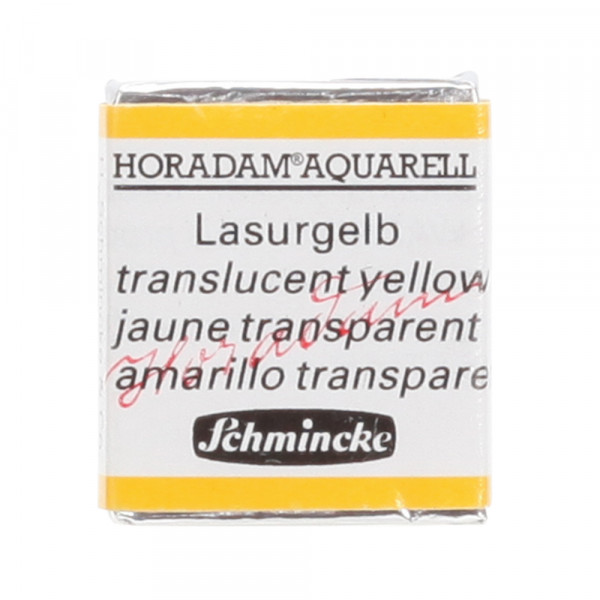 Peinture aquarelle Horadam demi-godet extra-fine 209 - Jaune transparent