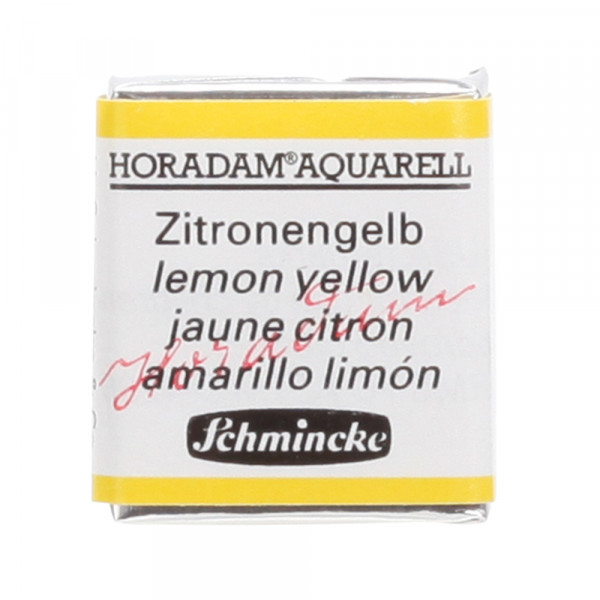 Peinture aquarelle Horadam demi-godet extra-fine 215 - Jaune citron