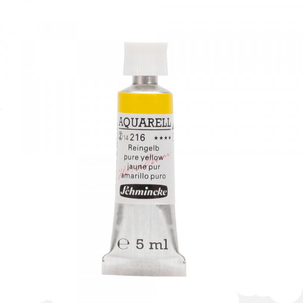 Peinture aquarelle Horadam 5 ml extra-fine 216 - Jaune pur