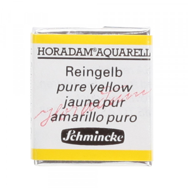 Peinture aquarelle Horadam demi-godet extra-fine 216 - Jaune pur