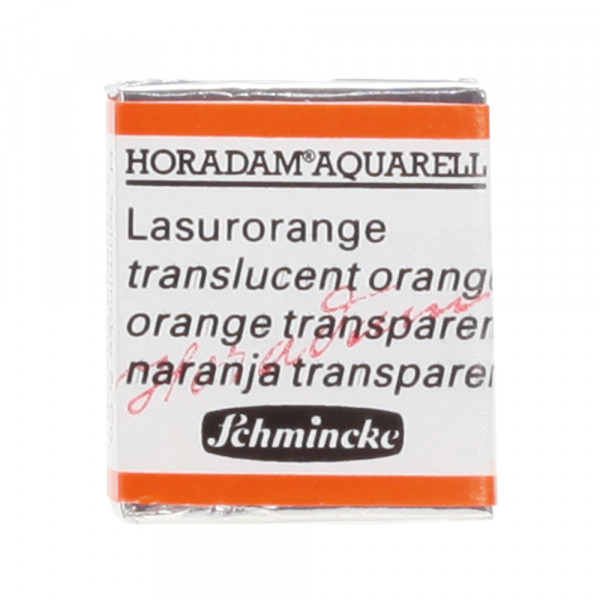 Peinture aquarelle Horadam demi-godet extra-fine 218 - Orange transparent