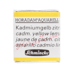 Peinture aquarelle Horadam demi-godet extra-fine 223 - Jaune de cadmium citron