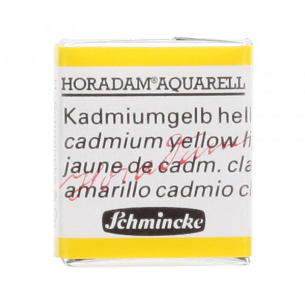 Peinture aquarelle Horadam demi-godet extra-fine 224 - Jaune de cadmium clair