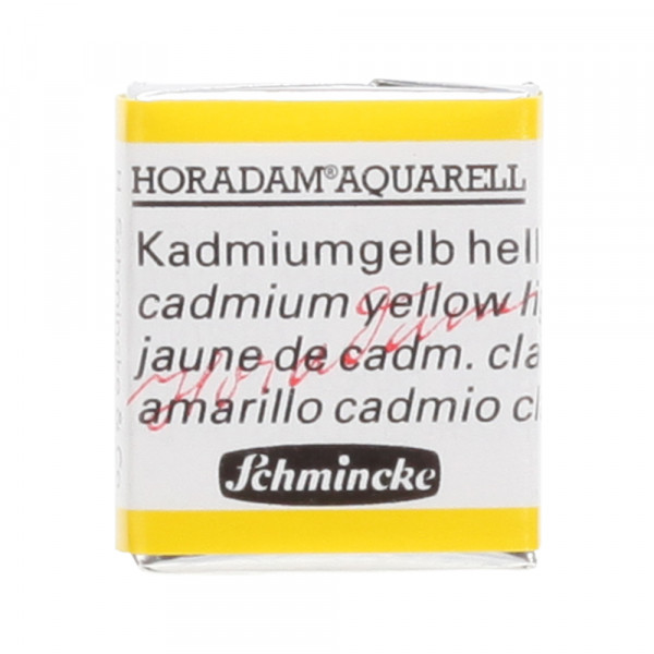 Peinture aquarelle Horadam demi-godet extra-fine 224 - Jaune de cadmium clair