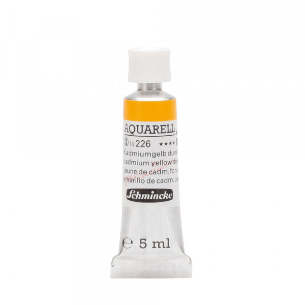 Peinture aquarelle Horadam 5 ml extra-fine 226 - Jaune de cadmium foncé