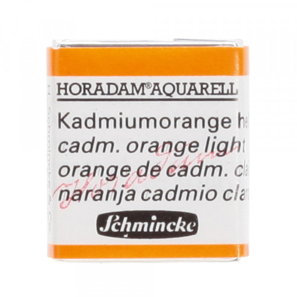 Peinture aquarelle Horadam demi-godet extra-fine 227 - Orange de cadmium clair