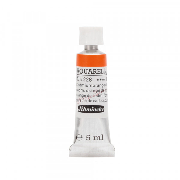 Peinture aquarelle Horadam 5 ml extra-fine 228 - Orange de cadmium foncé