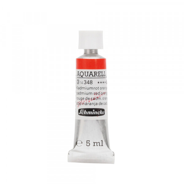 Peinture aquarelle Horadam 5 ml extra-fine 348 - Rouge de cadmium orange