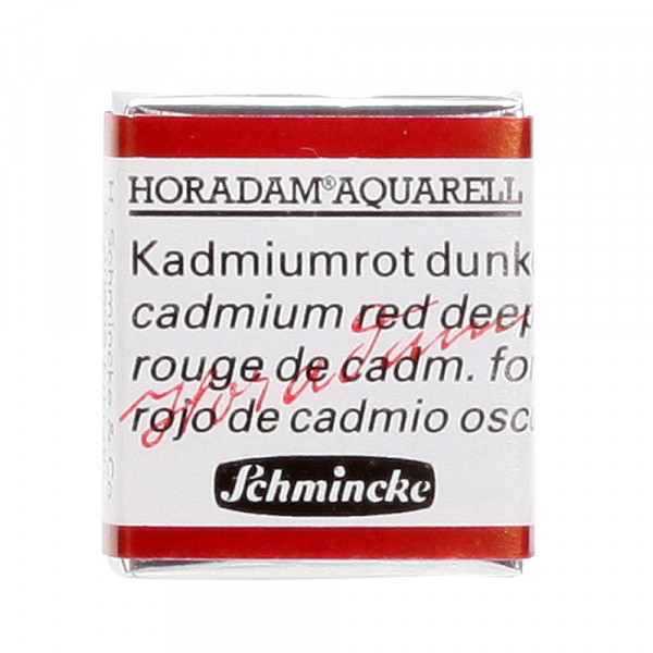 Peinture aquarelle Horadam demi-godet extra-fine 350 - Rouge de cadmium foncé