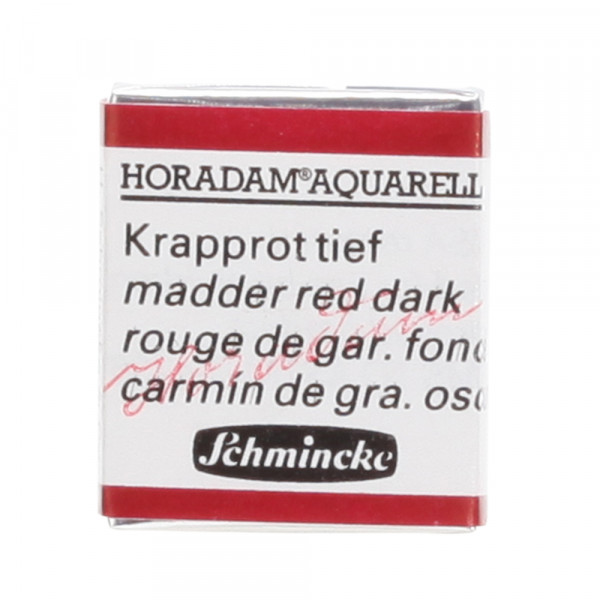 Peinture aquarelle Horadam demi-godet extra-fine 354 - Rouge de garance foncé