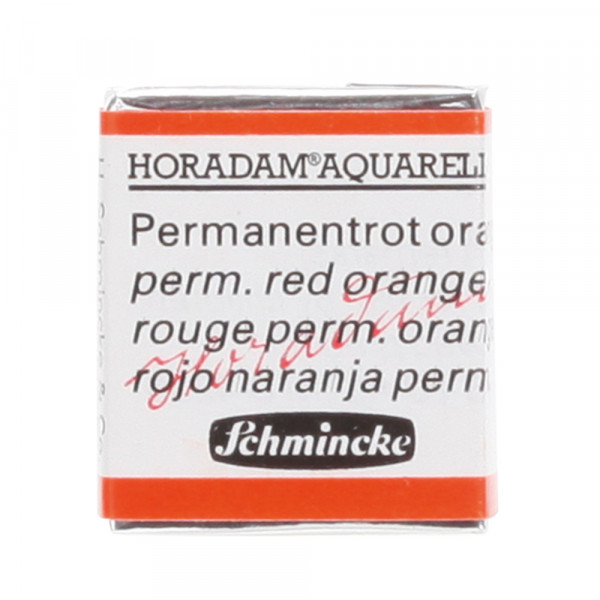 Peinture aquarelle Horadam demi-godet extra-fine 360 - Rouge permanent orange