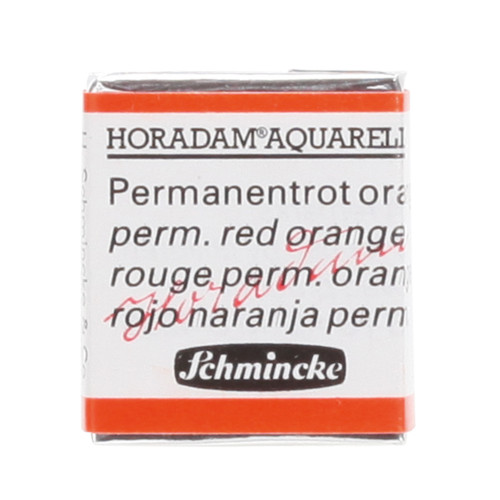 Peinture aquarelle Horadam demi-godet extra-fine 360 - Rouge permanent orange