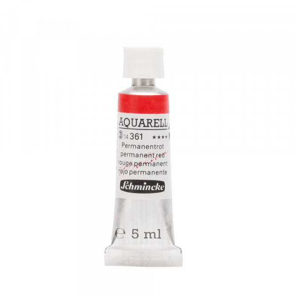 Peinture aquarelle Horadam 5 ml extra-fine 361 - Rouge permanent