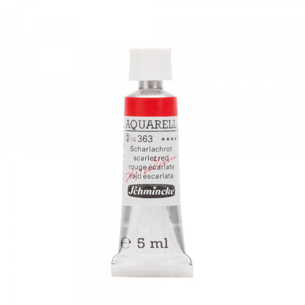 Peinture aquarelle Horadam 5 ml extra-fine 363 - Rouge écarlate