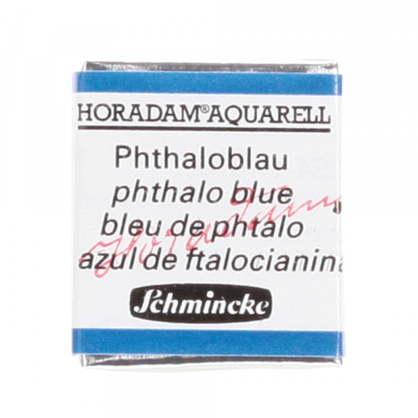 Peinture aquarelle Horadam demi-godet extra-fine 484 - Bleu phtalo
