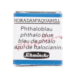 Peinture aquarelle Horadam demi-godet extra-fine 484 - Bleu phtalo