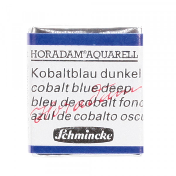 Peinture aquarelle Horadam demi-godet extra-fine 488 - Bleu de cobalt foncé