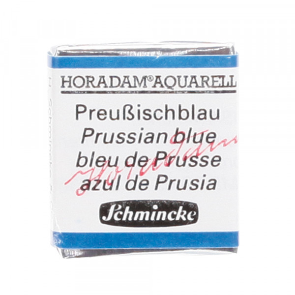 Peinture aquarelle Horadam demi-godet extra-fine 492 - Bleu de Prusse