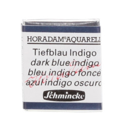 Peinture aquarelle Horadam demi-godet extra-fine 498 - Bleu indigo foncé
