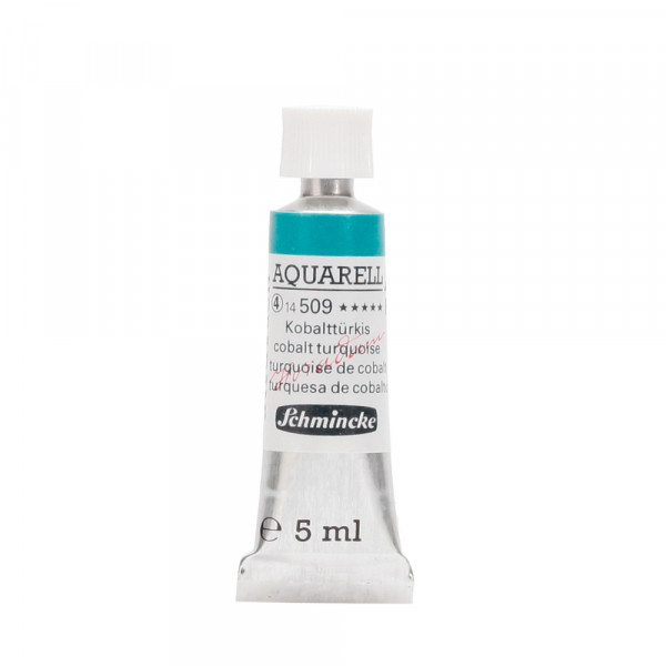 Peinture aquarelle Horadam 5 ml extra-fine 509 - Turquoise de cobalt