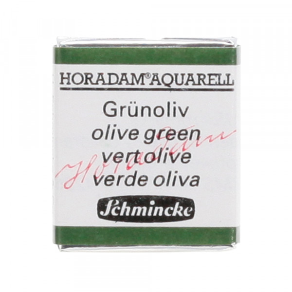 Peinture aquarelle Horadam demi-godet extra-fine 515 - Vert olive