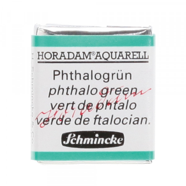 Peinture aquarelle Horadam demi-godet extra-fine 519 - Vert de phtalo