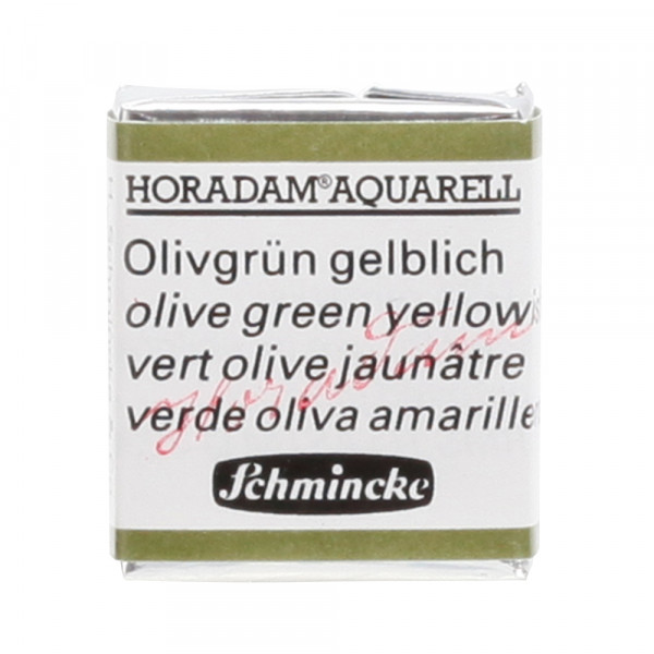 Peinture aquarelle Horadam demi-godet extra-fine 525 - Vert olive jaunâtre