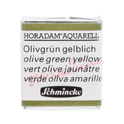 Peinture aquarelle Horadam demi-godet extra-fine 525 - Vert olive jaunâtre