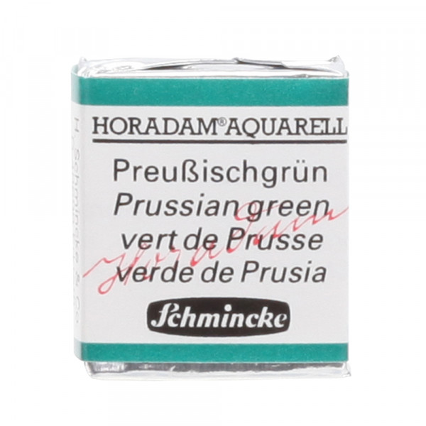 Peinture aquarelle Horadam demi-godet extra-fine 528 - Vert de Prusse