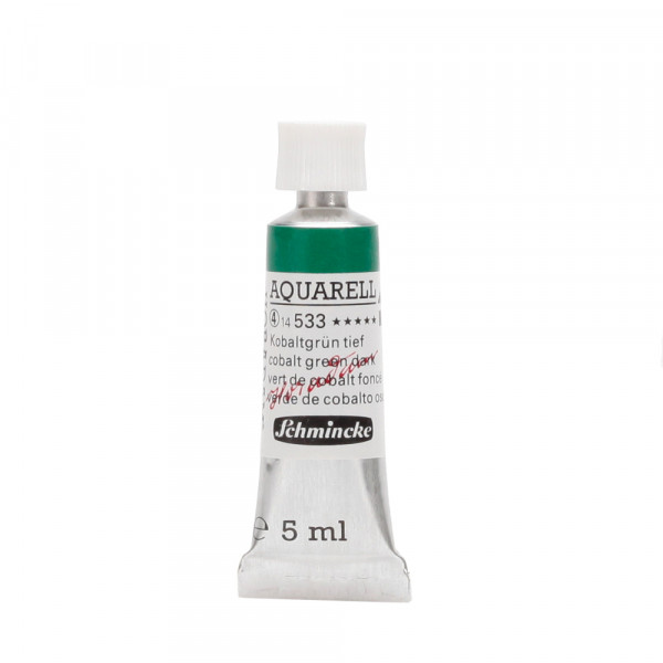 Peinture aquarelle Horadam 5 ml extra-fine 533 - Vert de cobalt foncé