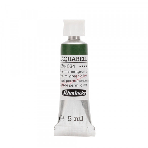 Peinture aquarelle Horadam 5 ml extra-fine 534 - Vert permanent olive