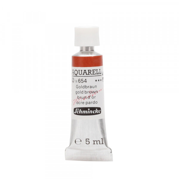 Peinture aquarelle Horadam 5 ml extra-fine 654 - Brun d'or