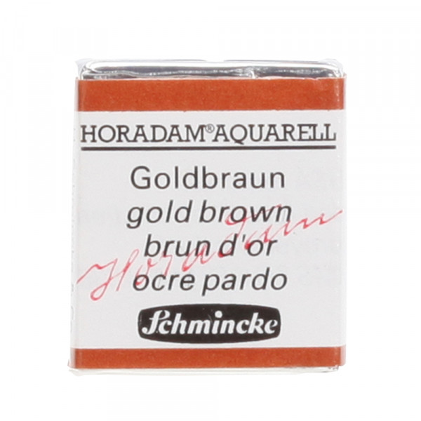 Peinture aquarelle Horadam demi-godet extra-fine 654 - Brun d'or