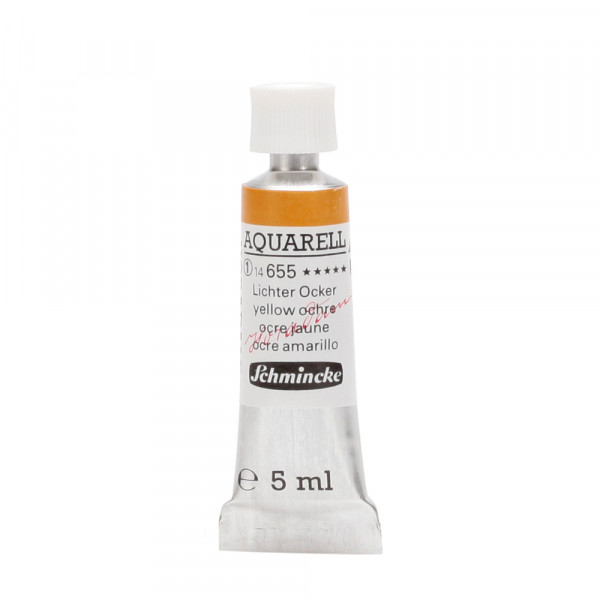 Peinture aquarelle Horadam 5 ml extra-fine 655 - Ocre jaune