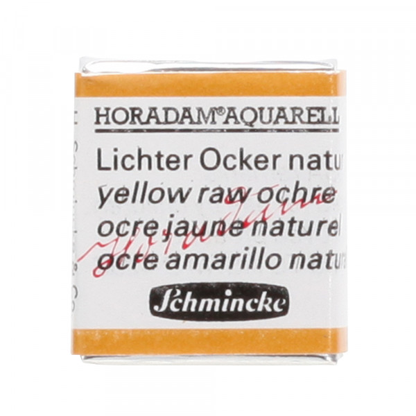 Peinture aquarelle Horadam demi-godet extra-fine 656 - Ocre jaune naturel